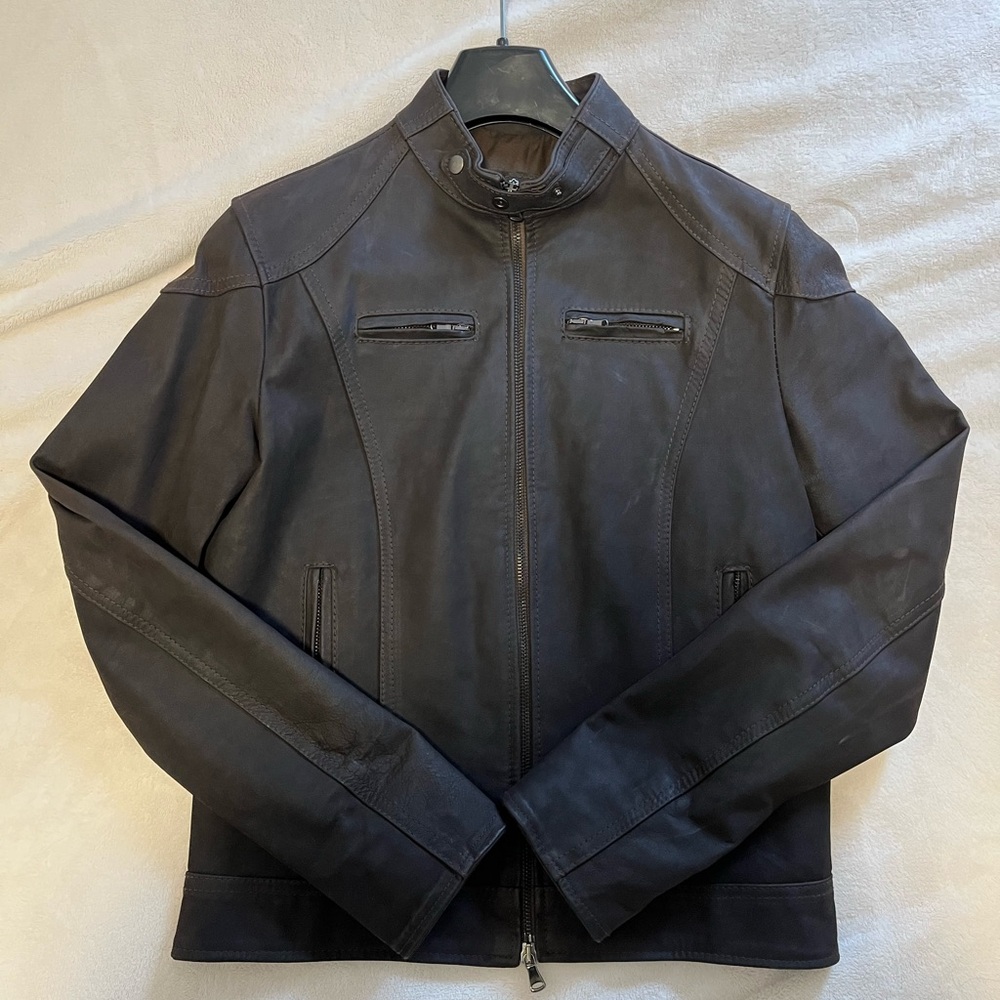 Men's Dark Brown Leather Jacket